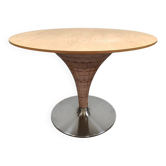 Vintage Italian Tito Agnoli wicker dining table Bonacina Pierantonio