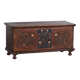 Antique painted chest with floral details (1870s) #32
