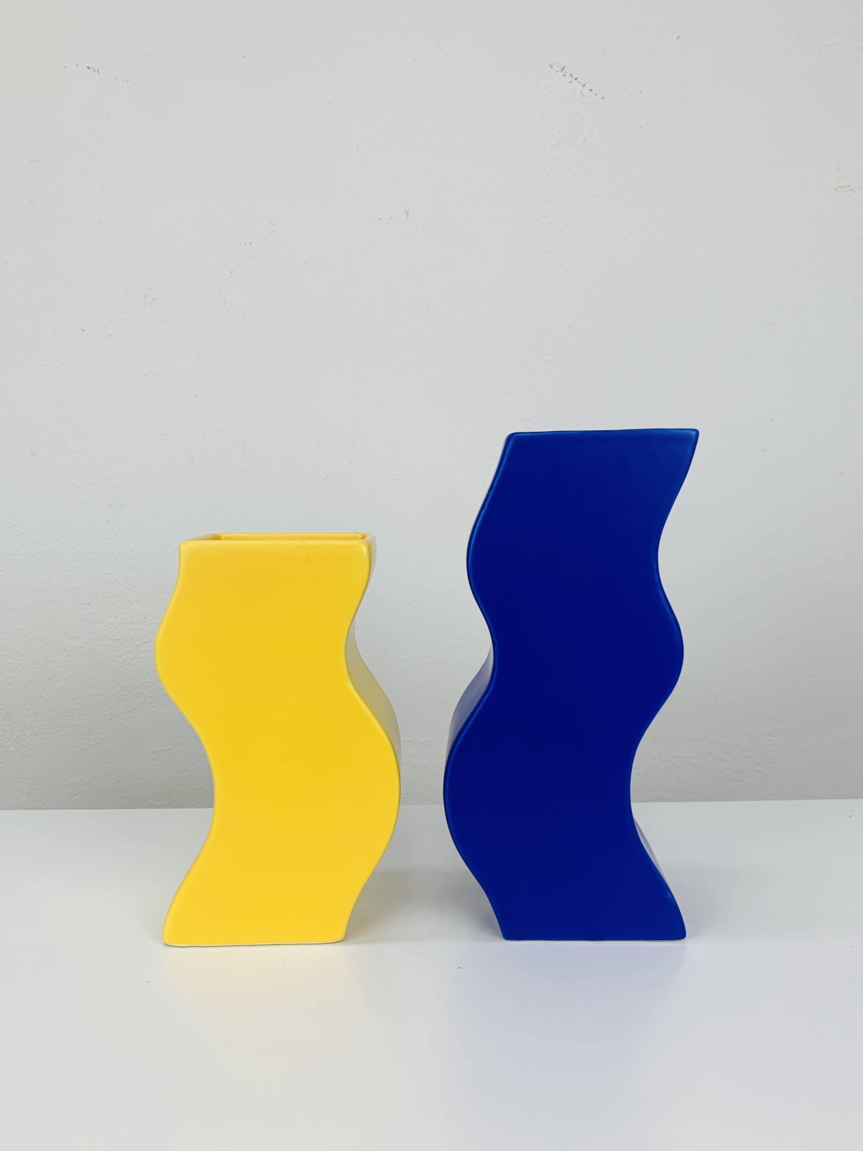 Pair of Asa vases, 80s ceramic, vintage