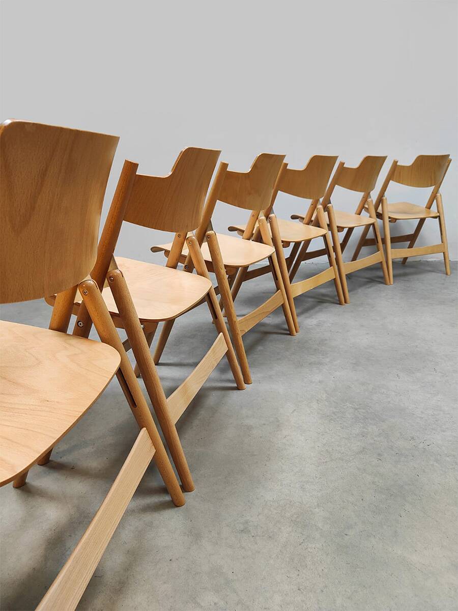 New design wooden folding chairs model SE18 Egon Eiermann