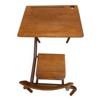 Wooden school desk
