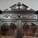 Library hunting lodge Louis XIII in blackened wood around 1850