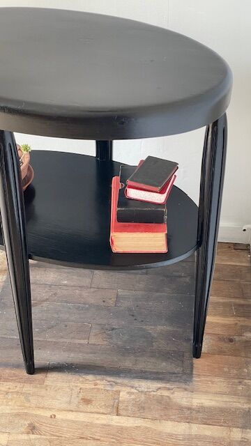 Gueridon console bois noir art déco
