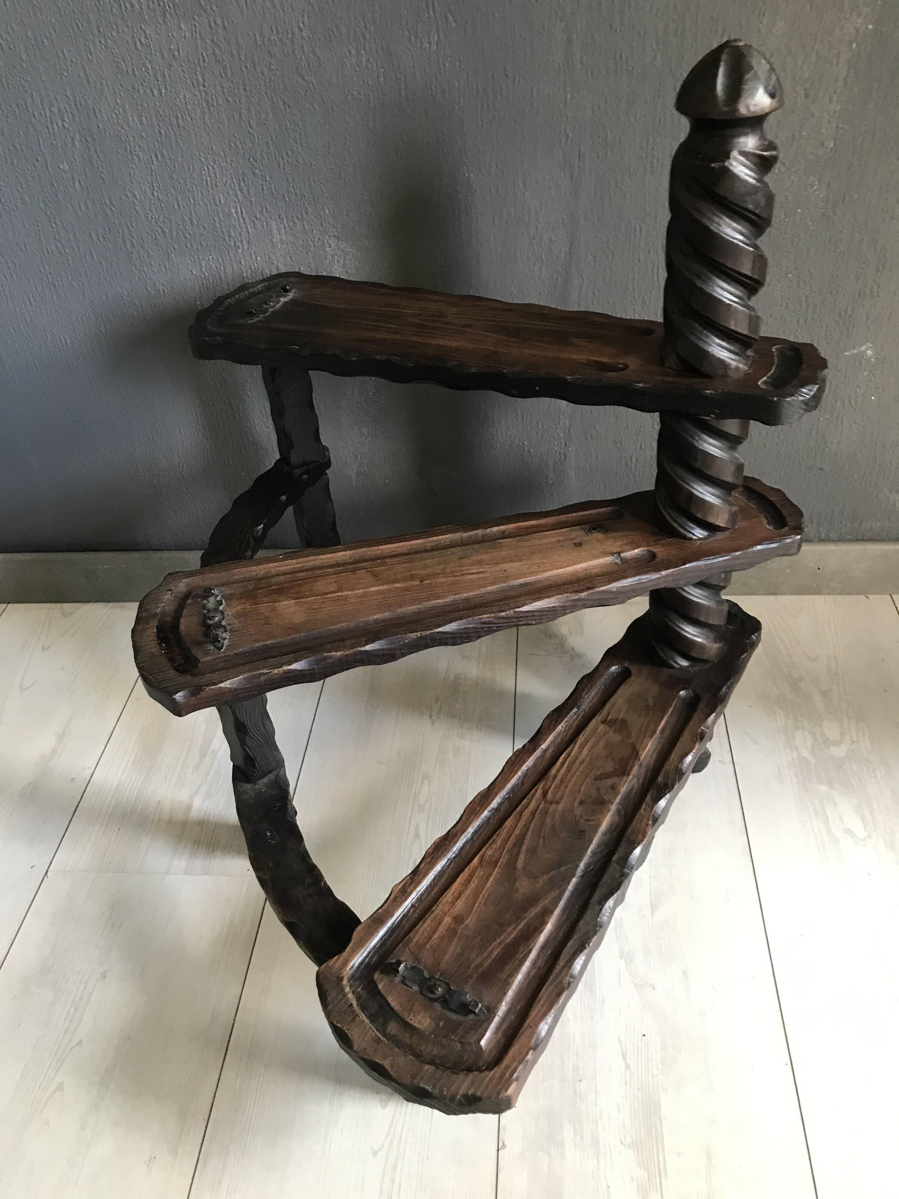 Vintage English Library Stepladder