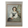 Impressionist Poster portrait of a Little Girl after Auguste Renoir