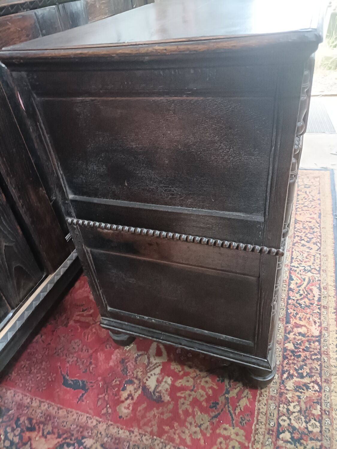 Old oak chest of drawers, 4 drawers, antique