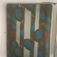 Vintage mirror 1930 triptych beveled barber Art Deco fabric - 28 x 68 cm