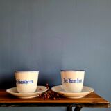 Set of two cups and saucer art deco style