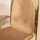 Chaises en daim et laiton 1970 Manufacture italienne