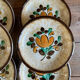 6 vintage Boch La Louvière “Corfou” soup plates