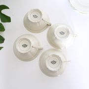 Set of 4 tea cups, porcelain Old Royal Factory of Limoges, Vintage
