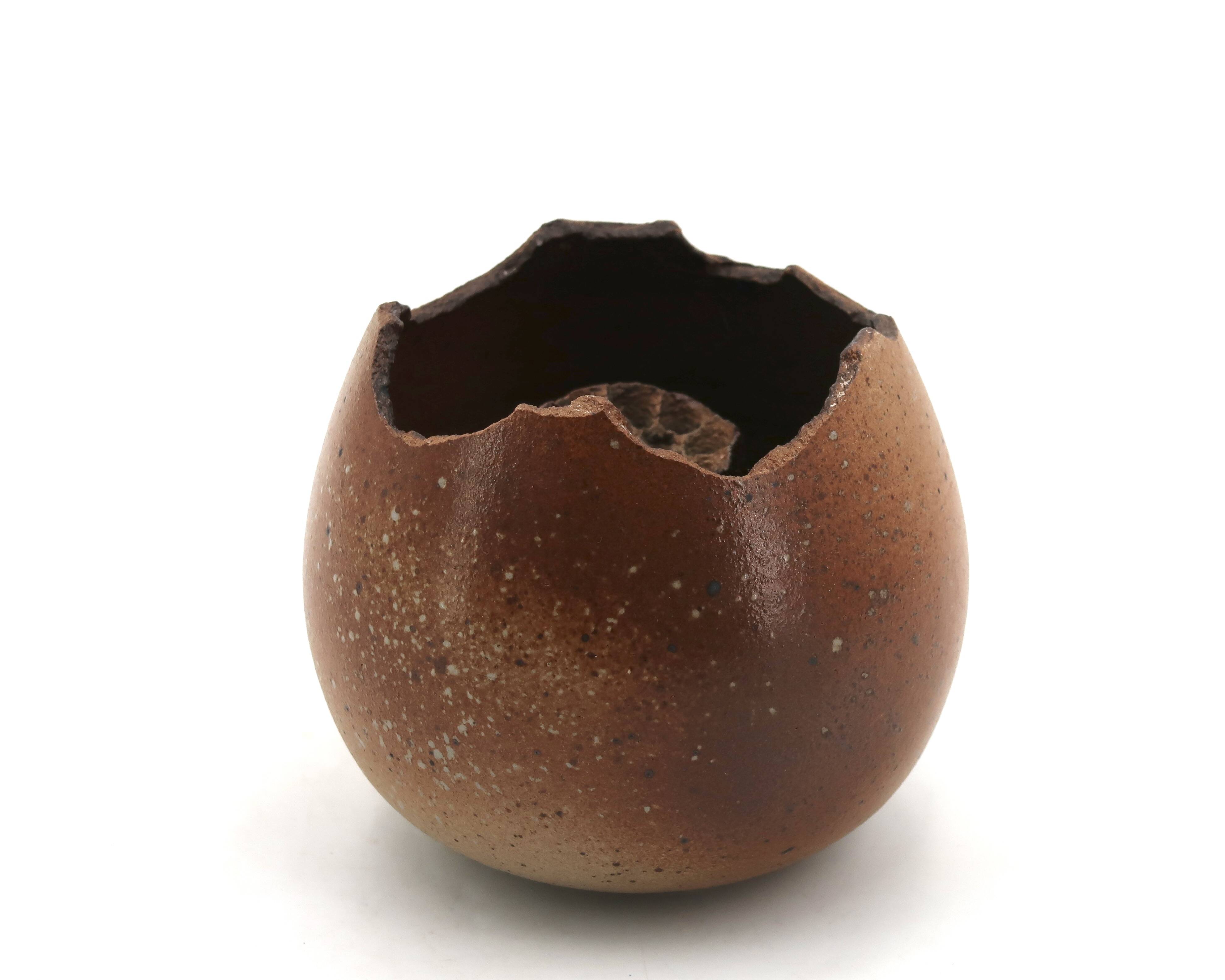 Flower vase signed in stoneware, 1960s.