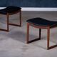 Tabourets Vintage en Teck, Danemark, 1960s, Set de 2