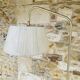 Vintage articulated floor lamp with shelf and magazine holder 1960s