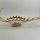 Old Bayel golden crystal vase or fruit bowl