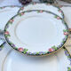 7 opaque porcelain dinner plates Digoin floral pattern 3984