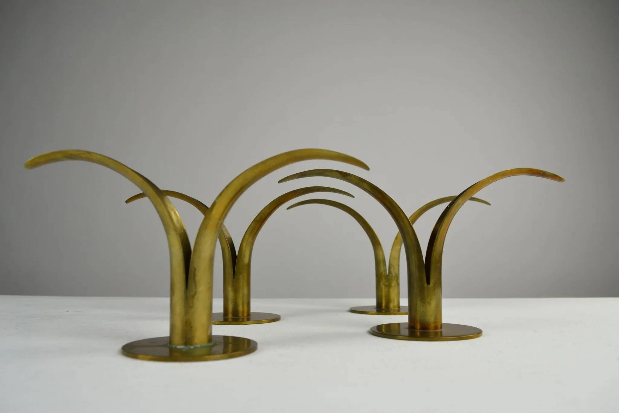 “Liljan” Candleholders — Ivar Ålenius-Björk for Ystad-Metall, Sweden, Late 1940s