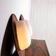 Pair of Italian teak and opaline wall lights by Goffredo Reggiani 1960.