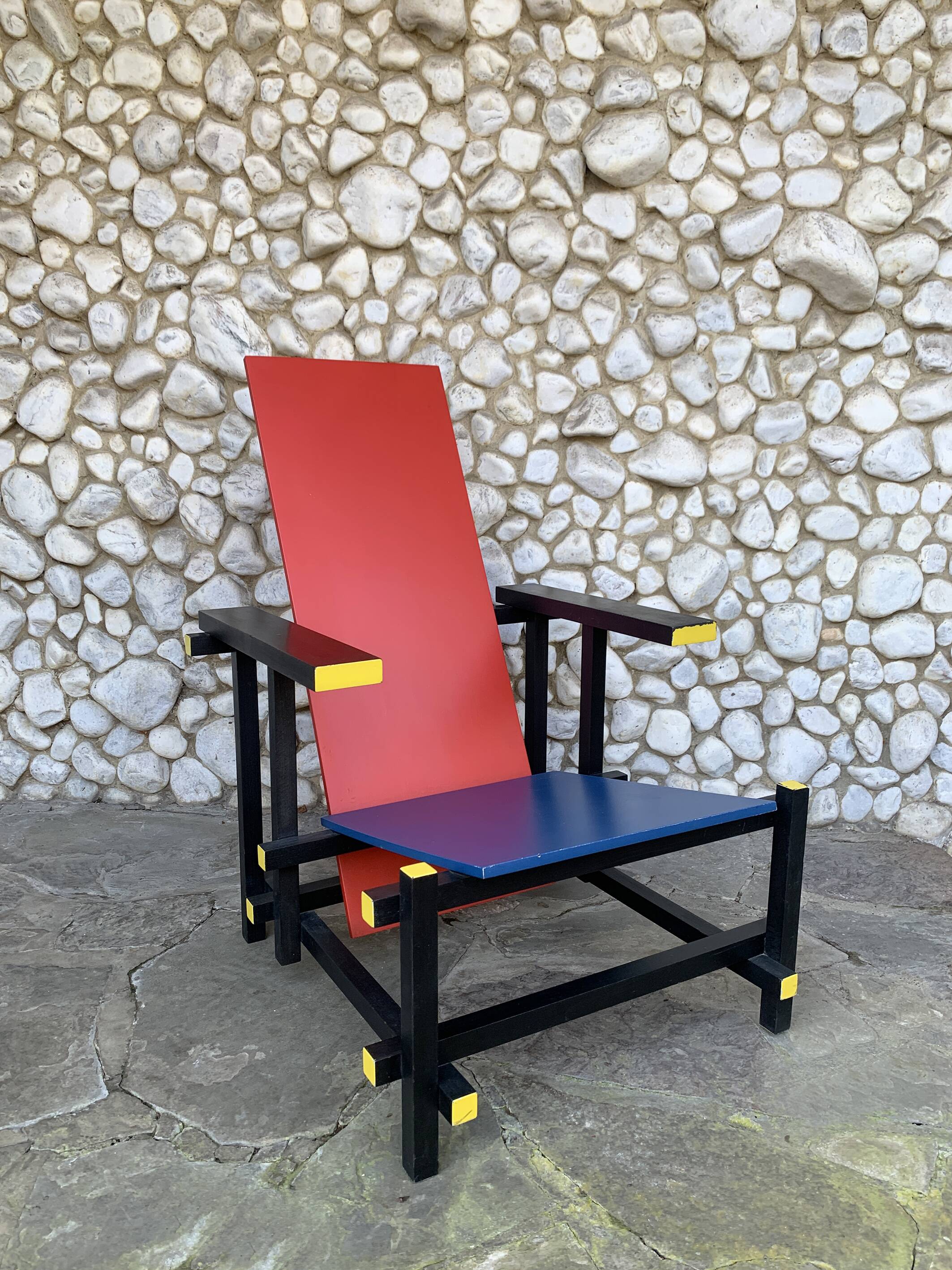 Armchair in the style of the Red & Blue Chair by Gerrit Rietveld