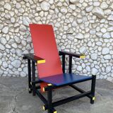 Armchair in the style of the Red & Blue Chair by Gerrit Rietveld