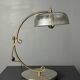 Lampe de table sculpturale ajustable des années 1960 avec abat-jour perforé.