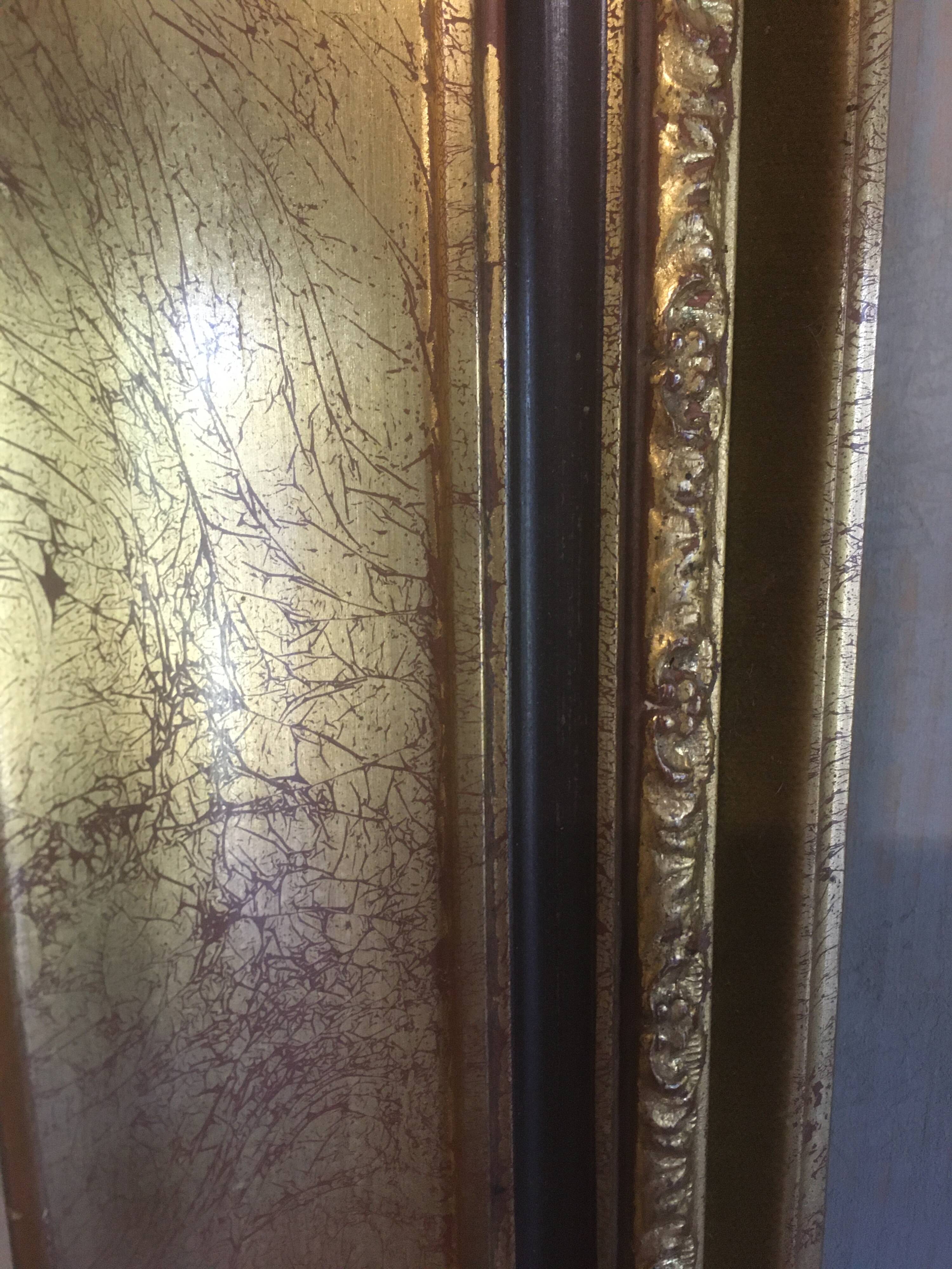 Golden frame in wood and stucco 110x78