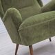 1960s, Scandinavian design, highback armchair, furniture velour.