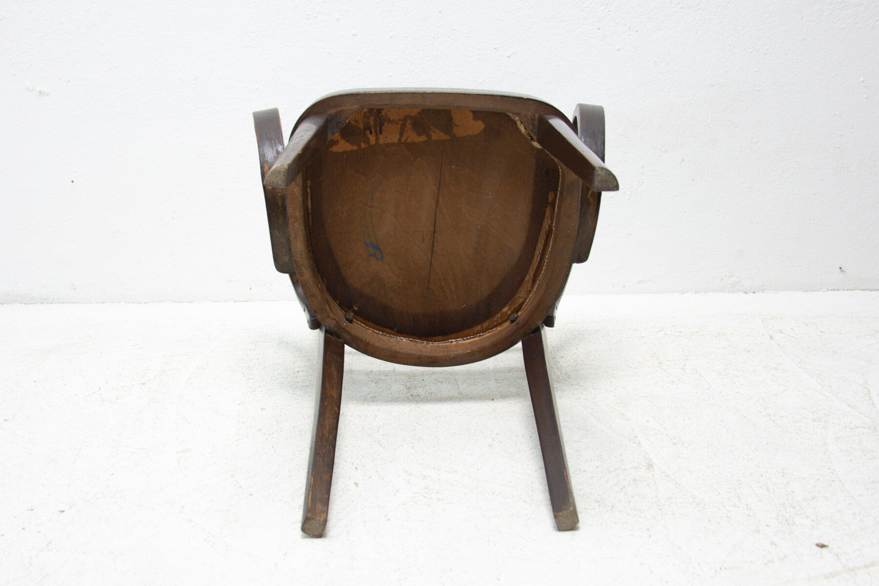 Art deco writing desk chair, 1930, bohemia