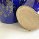 Set of 2 blue West German ceramic planters / flower pots