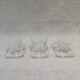 3 white wine glasses 11cl Daum crystal with square art deco base h 9.3cm