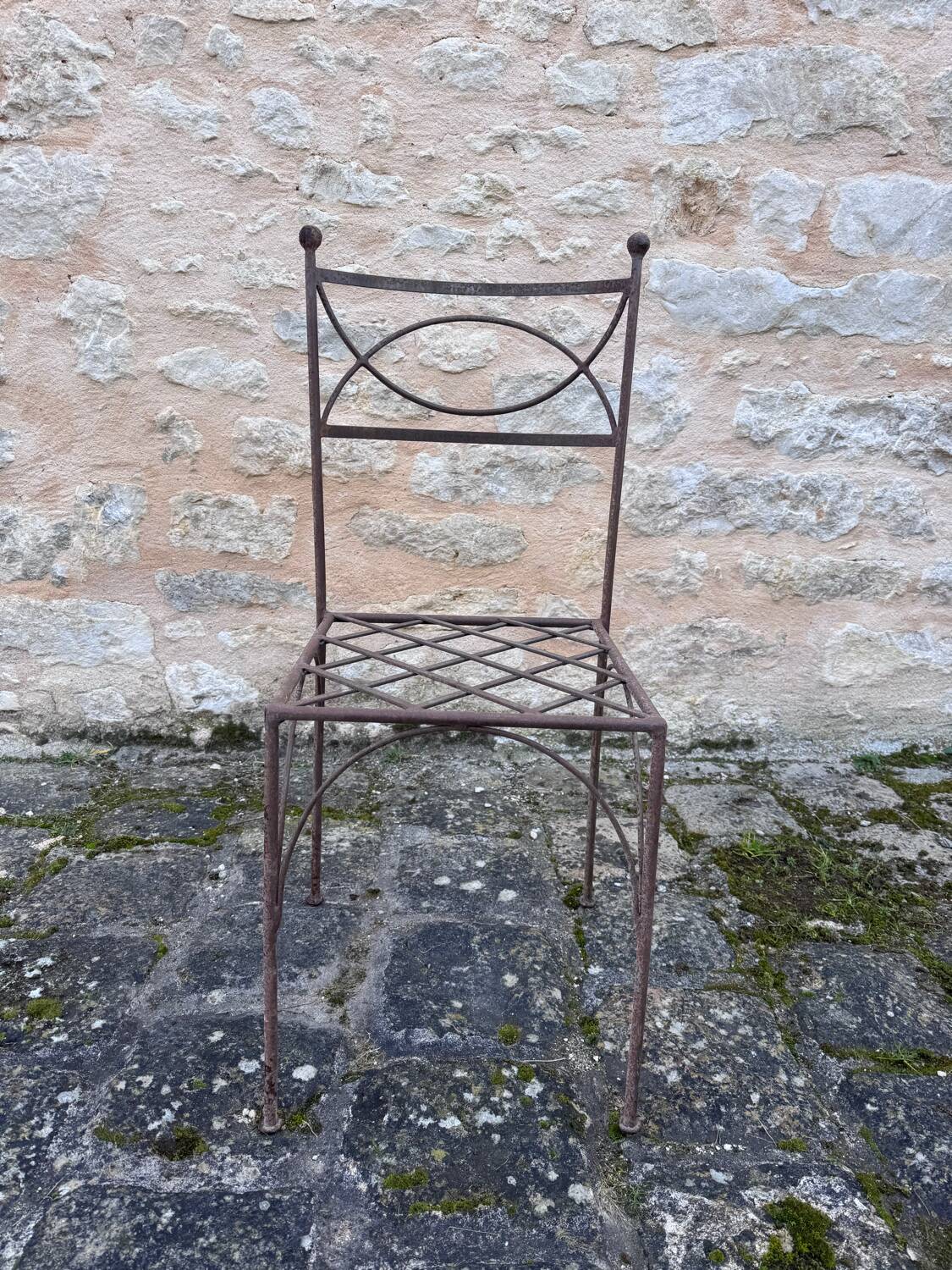 Set of handcrafted wrought iron chairs