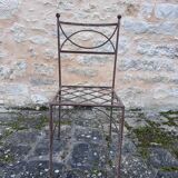 Ensemble de chaises en fer forgées artisanales