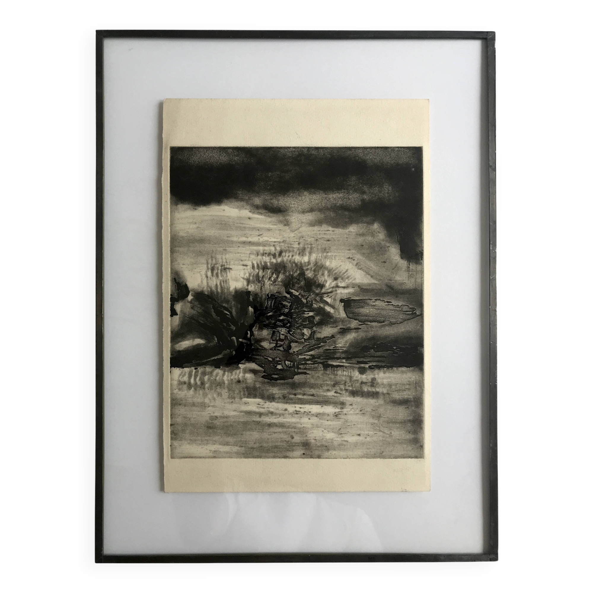 ZAO Wou-ki, Plate of 33 Moderna Mästare, 1979. Lithograph