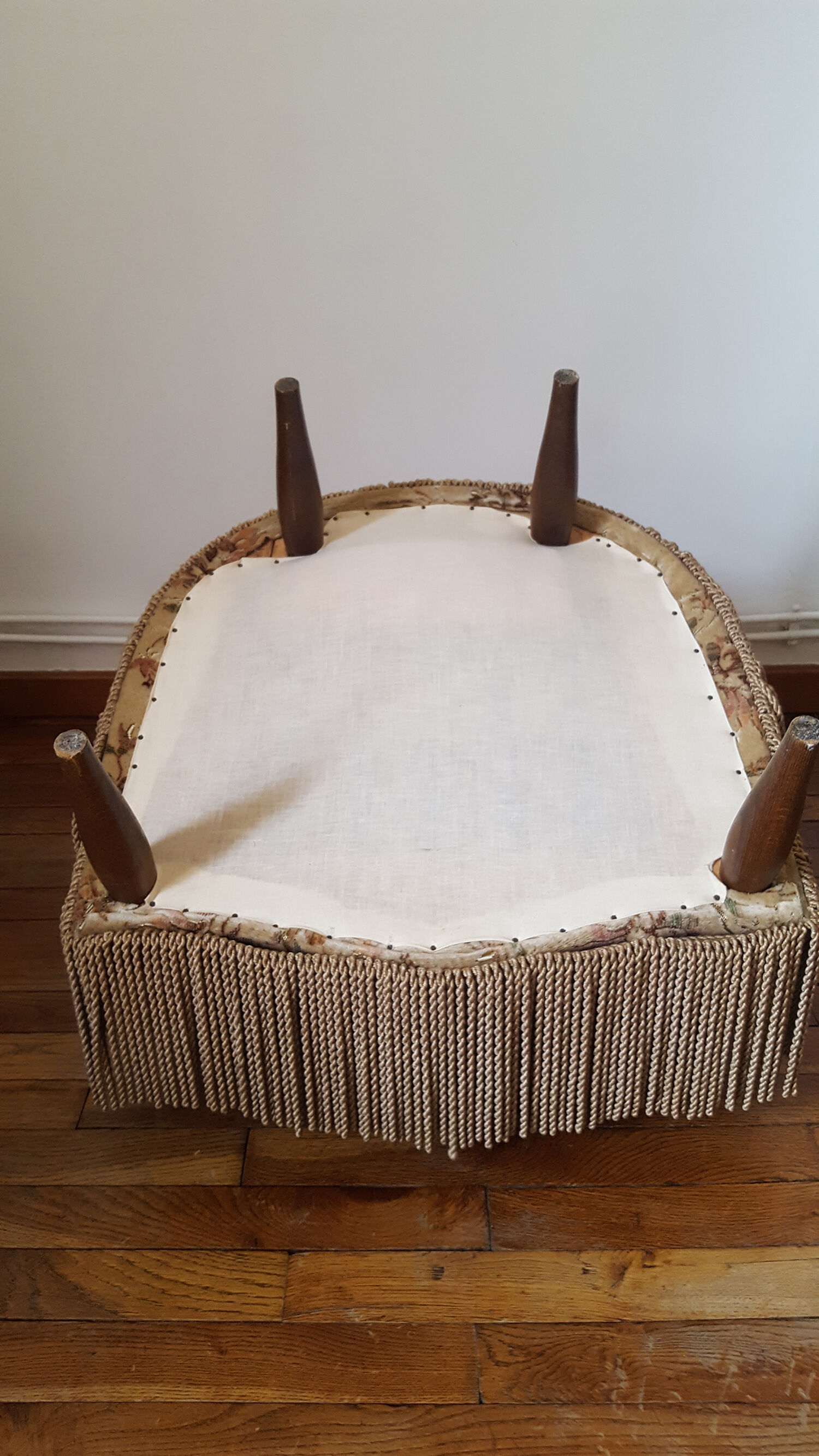 Pair of tapestry pattern Toad chairs