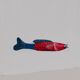 Poisson Bozo rouge et bleu en bois  (Mali)