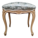 Pouf laqué blanc style Louis XV