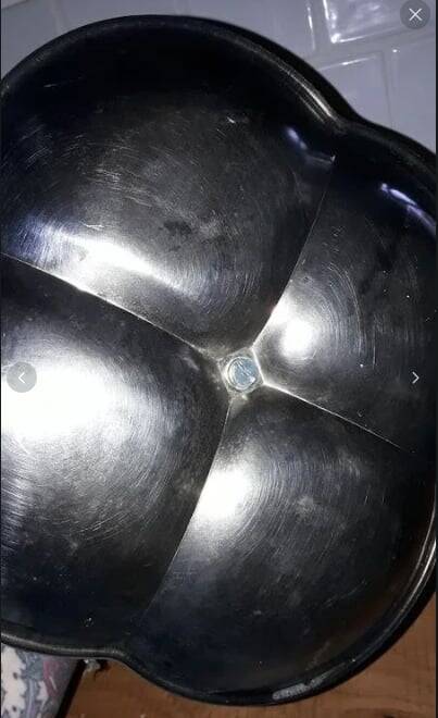 Retro display stand in silver-plated metal – 1960s design