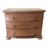 Commode de poupée en bois blond poignées en laiton