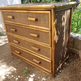 Rattan/bamboo chest of drawers
