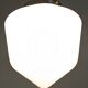 XL Art Deco suspension in white opaline, France circa 1920