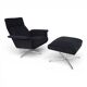 Kaufeld Siesta 62 lounge chair with ottoman by Jacques Brule, 1960