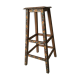 Painted wooden antique stool