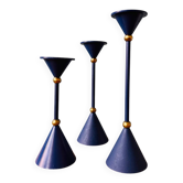 3 bougeoirs / chandeliers Memphis post moderne
