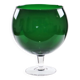 Grand vase en verre vert vintage 'brandy glass' soufflé à la bouche 26cm