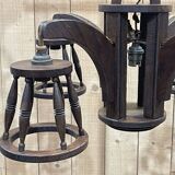 1950s oak chandelier - 5 lights