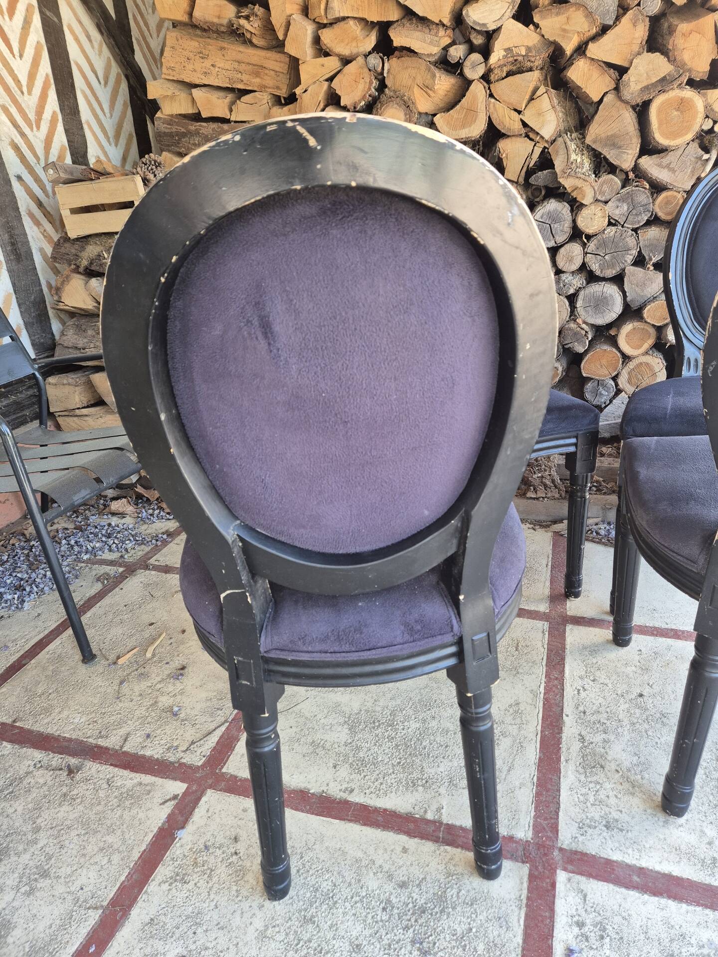 Louis XVI style medallion chairs
