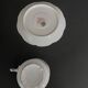 Limoges porcelain coffee cup with lions earthenware Paris white