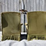 Pair of velvet armchairs