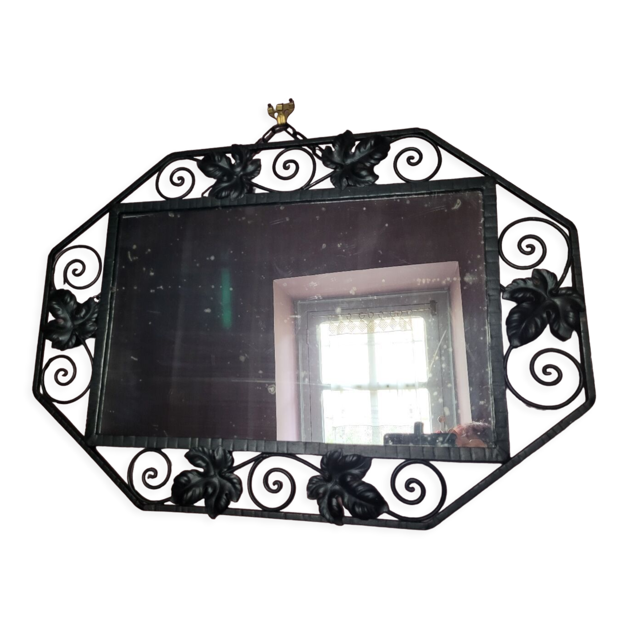 Miroir art déco fer forgé