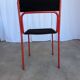Space Age Stackable Dining Chair / 1970s Red & Black Metal Chair (9 in stoc